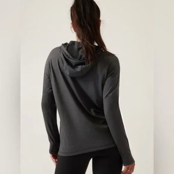 Athleta | Oversized Uptempo Elevate Hoodie Sweatshirt Long Sleeve Tee | Size XXS - Picture 4 of 14